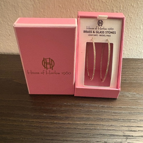 House of Harlow 1960 Jewelry - NEW House of Harlow 1960 Gold Hoop Earrings